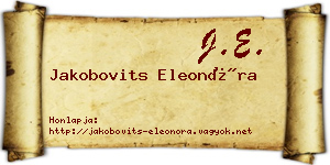 Jakobovits Eleonóra névjegykártya