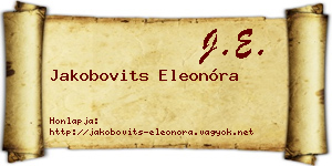 Jakobovits Eleonóra névjegykártya
